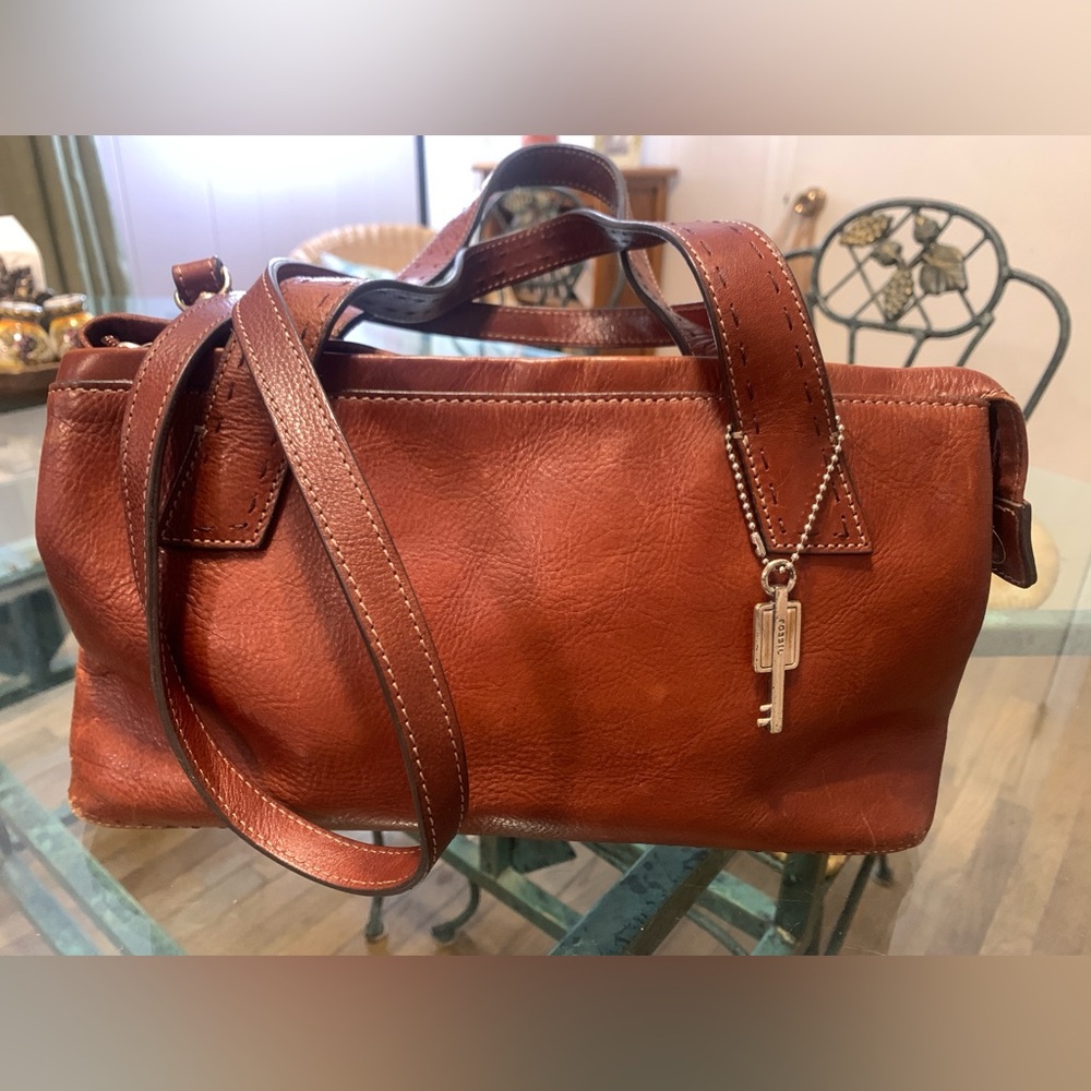 Vintage Fossil Sedona Saddle Leather Crossbody Cognac ZB9095